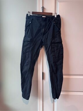 H&M Black Cargo Pants with Utility Pockets